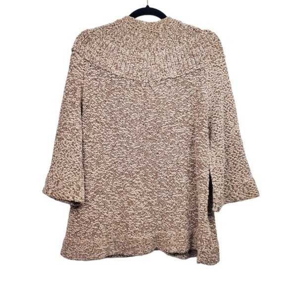 One Girl Who Womens Brown Flared Sleeve Tri-Button Knit Cardigan Sweater Size L - Picture 6 of 9